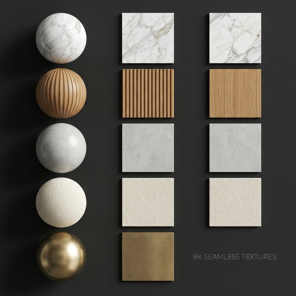 Premium Architectural Material & Texture Starter Pack (8K Seamless PBR)