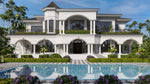 3d architectural exterior design of house, commercial building 3d rendering